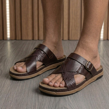 Sandal-Confort 100% cuire véritable￼
