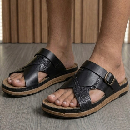 Sandal-Confort 100% cuire véritable￼