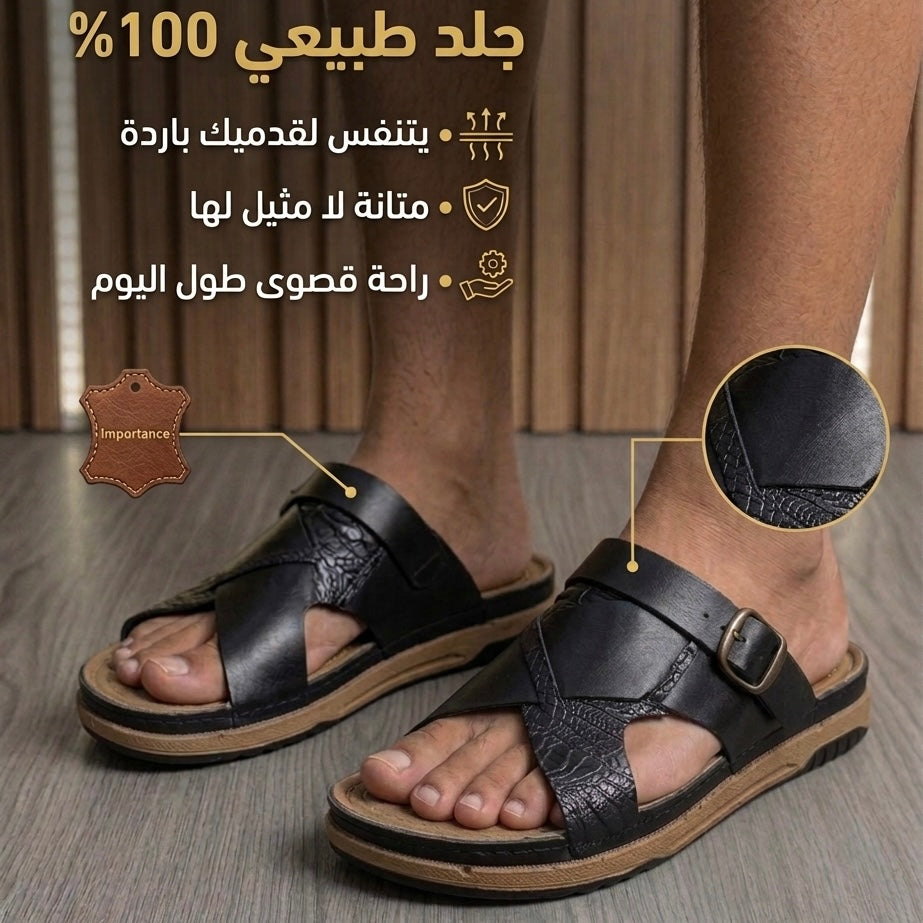 Sandal-Confort 100% cuire véritable￼